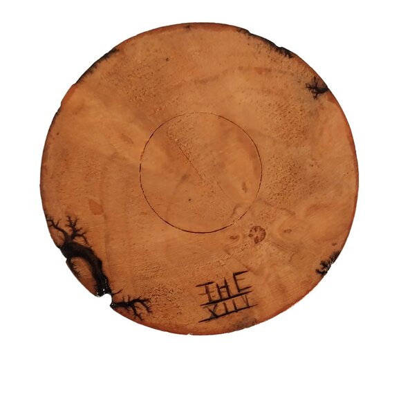 Unique Burned Wood Candle Holders Signed And Numbered By The Artist - Picture 6 of 9